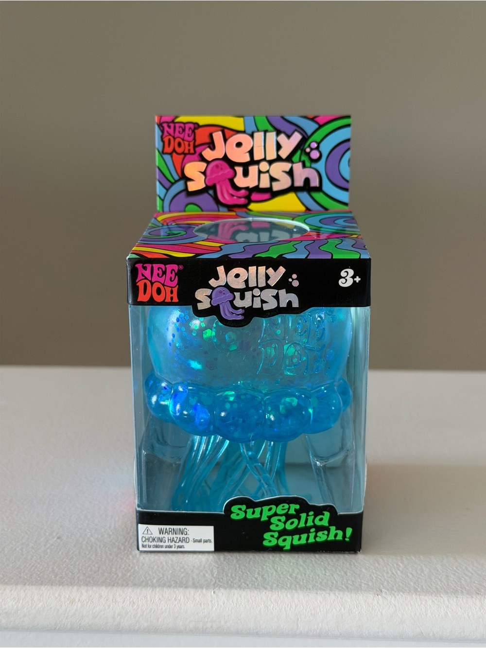 Nee Doh Jolly Squish Blue Sensory Jelly Toy